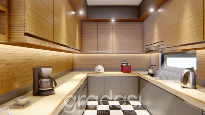 Konsep Desain Interior Kitchen Set | Gradasi Arsitek